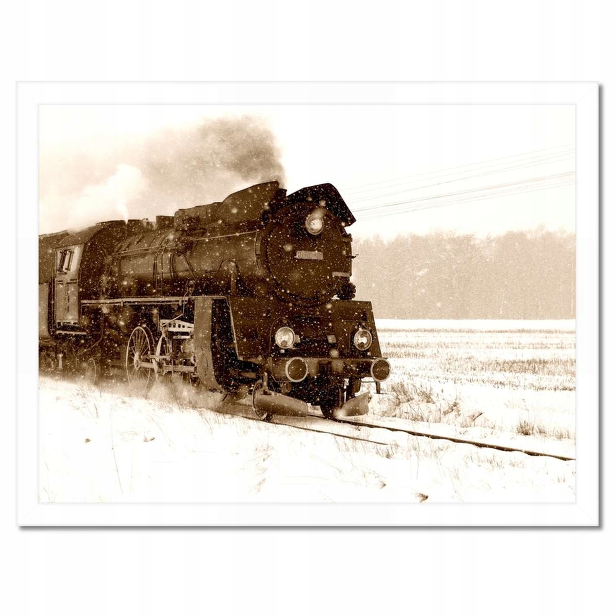 Plakáty v rámu 40x30 Parovoz Ol4959 ve sněhové bouři