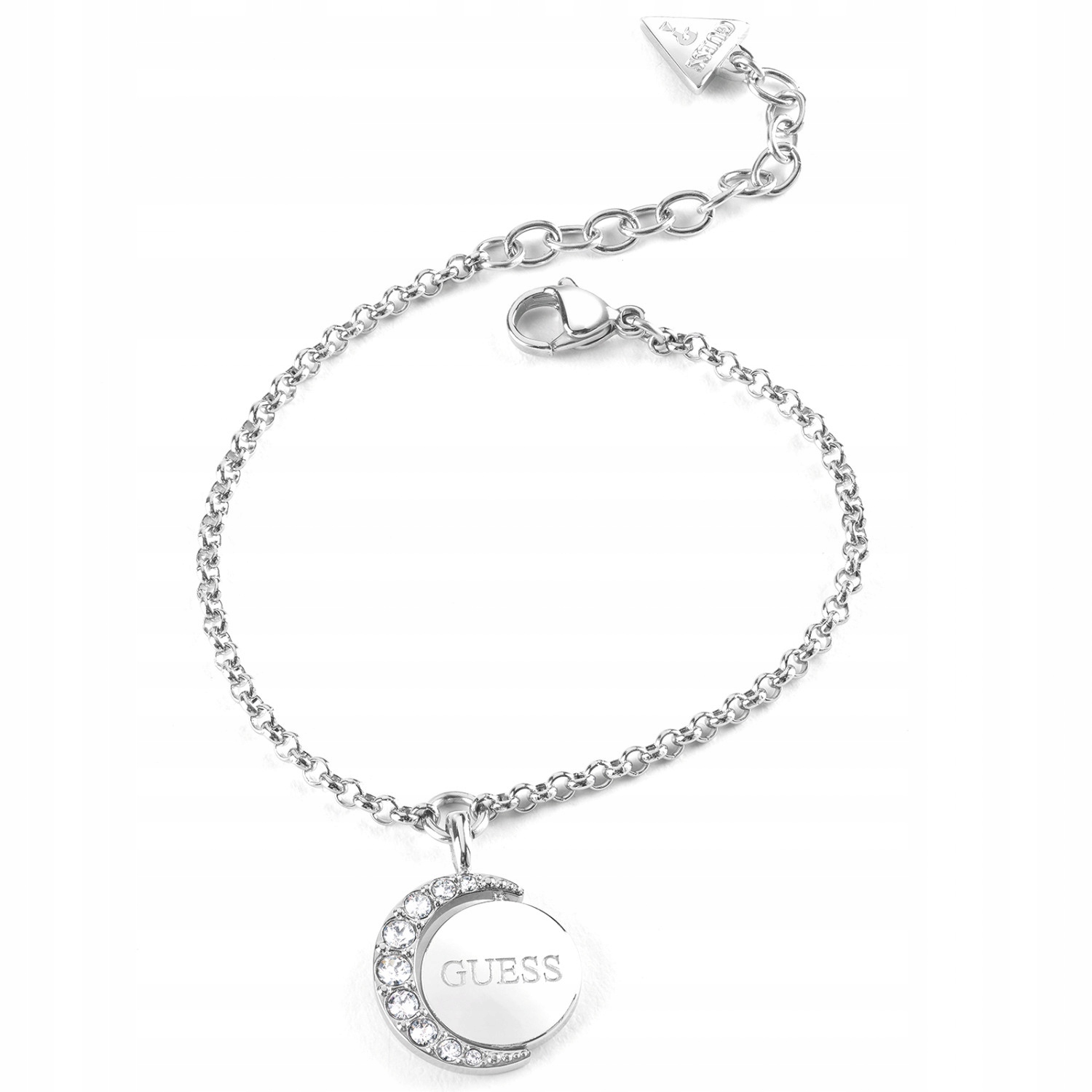Dámský stříbrný náramek Guess zirkon 15 cm