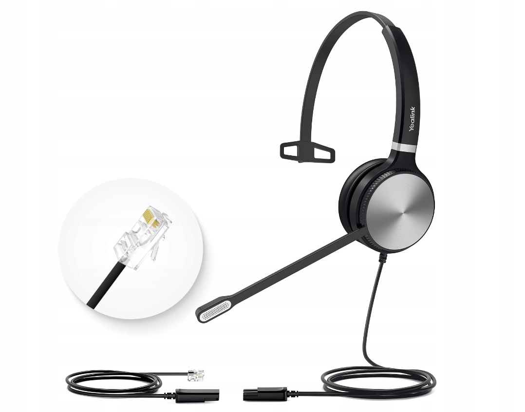 Yealink Słuchawka nagłowna YHS36 z RJ9 mono jednouszna