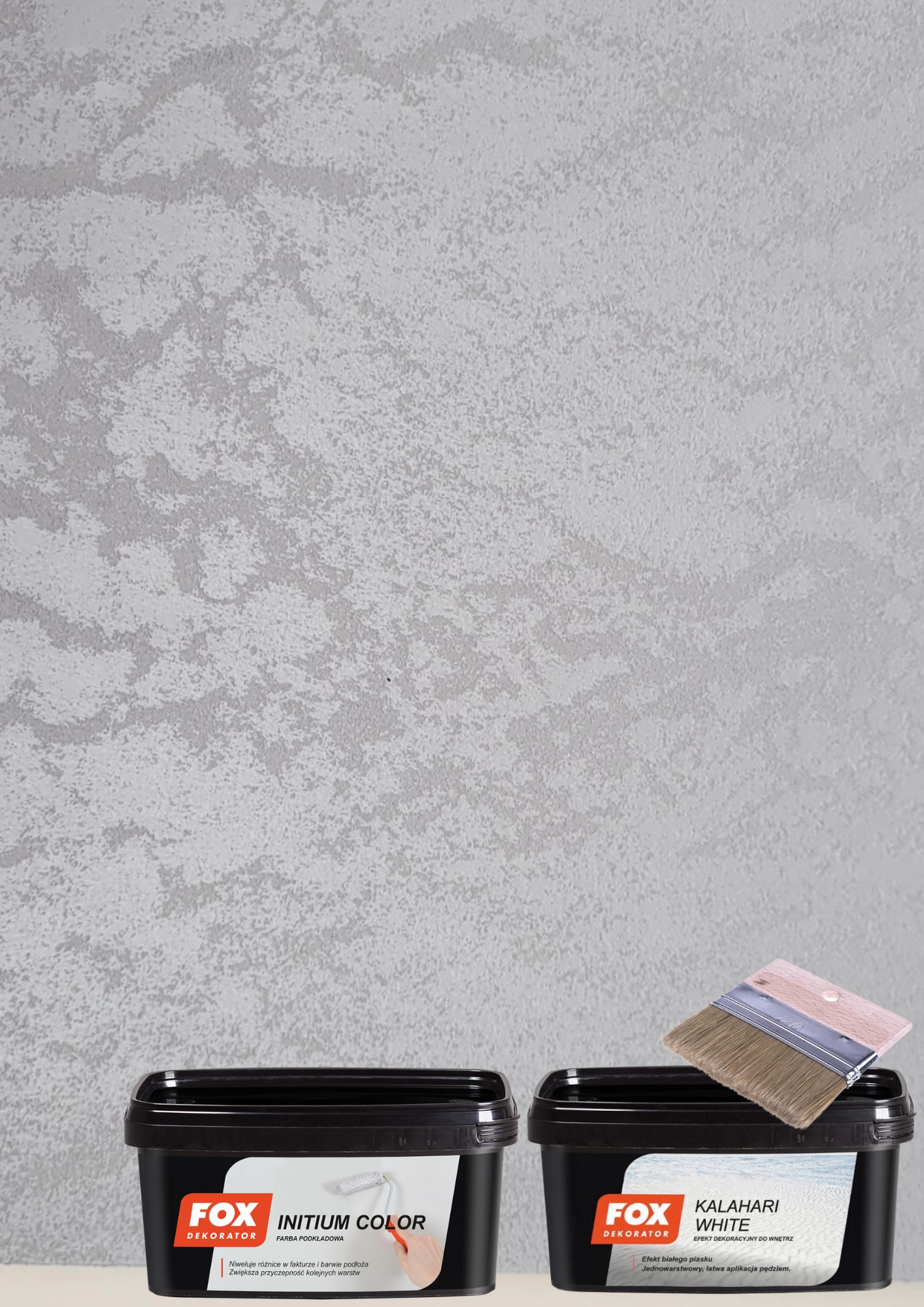 Fox Dekorátor Kalahari White Sada Na 8-10 M2 Svetlo Šedá