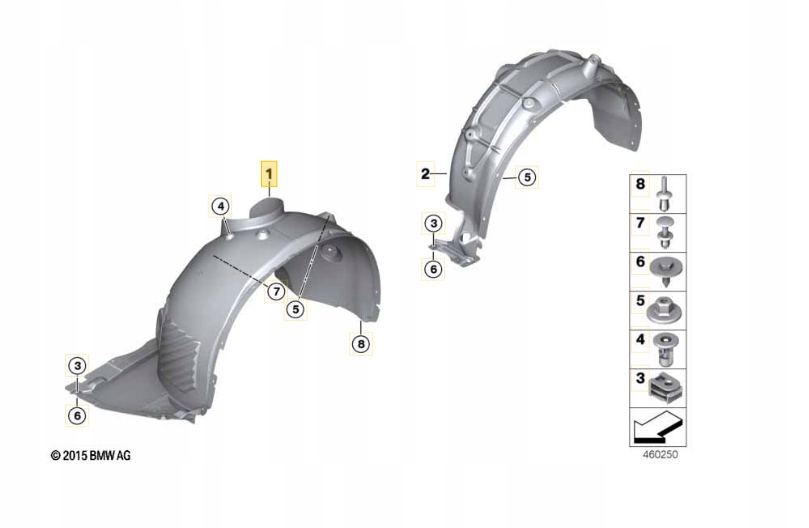 NADKOLE PRZEDNIE BMW X1 LCI F48 19- ORG