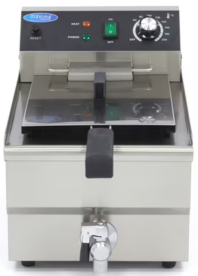 Frytkownica Elektryczna Gastronomiczna 13L z Kranem 3000W Maxima 09365230