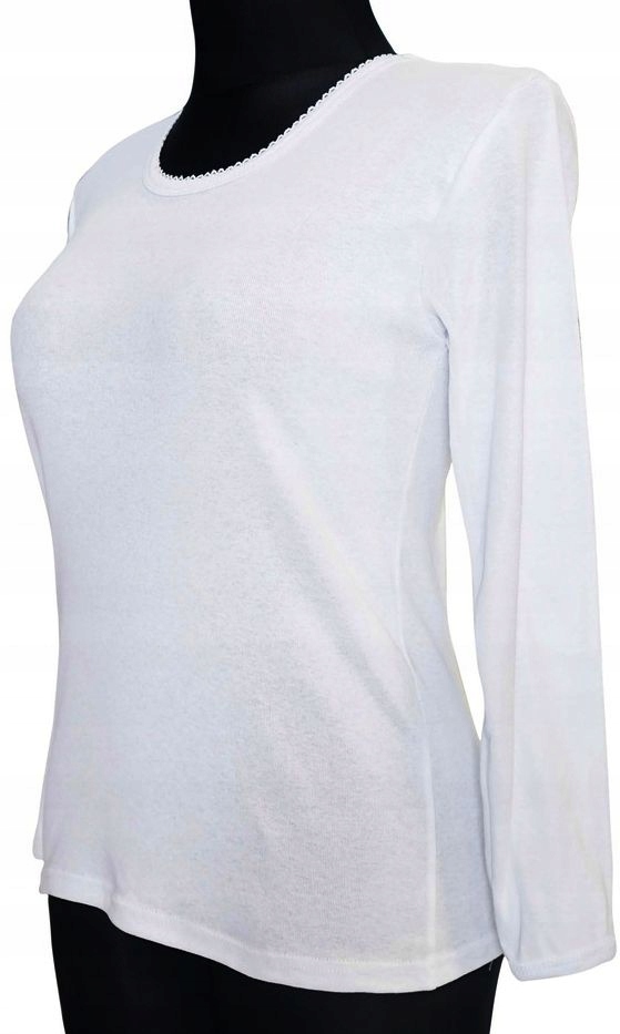 PODKOSZULEK DAMSKI T-SHIRT BIAŁY BAWEŁNA 100% r.L