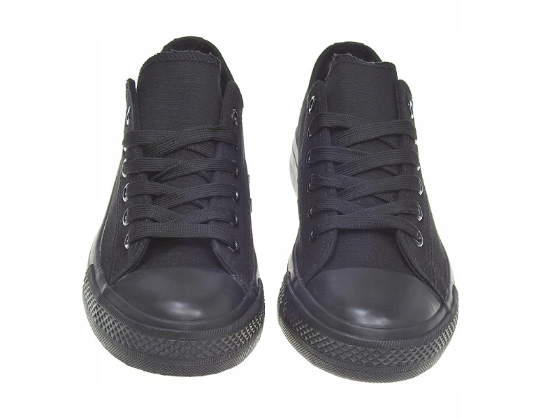 Gładki trampki sportowe LA01 All black r.37 Rozmiar 37