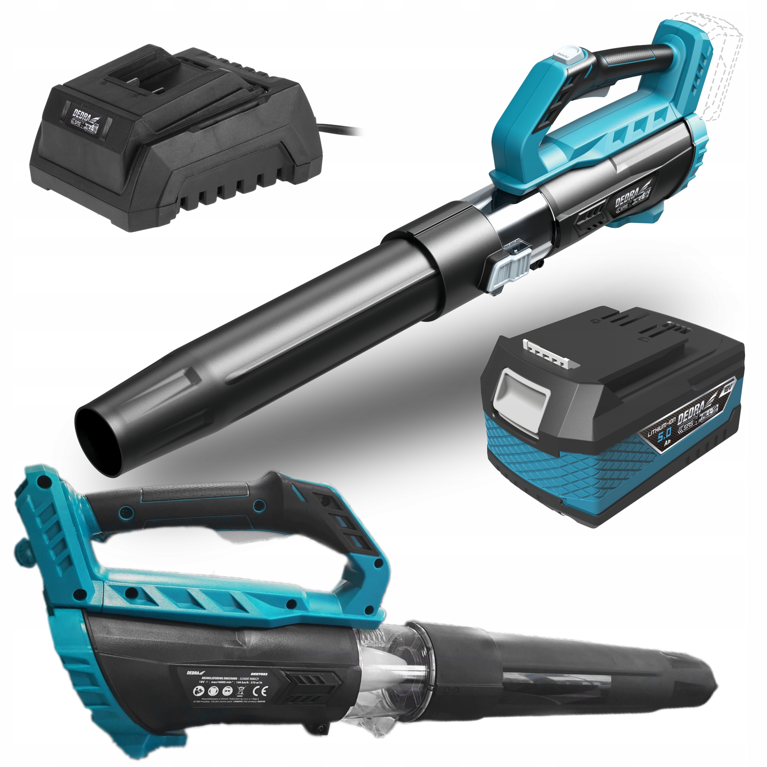 DEDRA DMUCHAWA DO LIŚCI ODKURZACZ aku 18V SAS+ 5AH