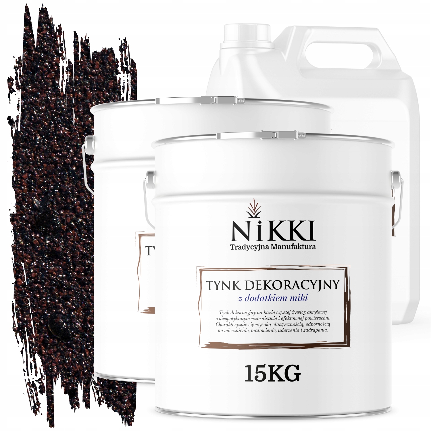 Dekoračná Omietka Vonkajšia/vnútorná 2x15KG Hnedá S Čiernou Mikou D825 +základný Náter
