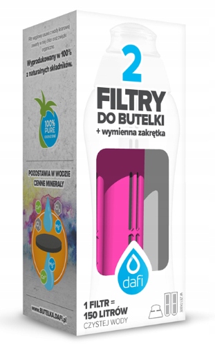 

Filtry do butelki Dafi 2 szt. zakrętka Różowy