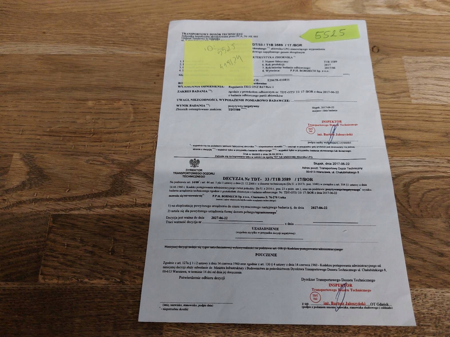 BUTLA GAZOWA LPG 55L 2027R W KOŁO PAPIER + ZAWÓR Producent części Bormech