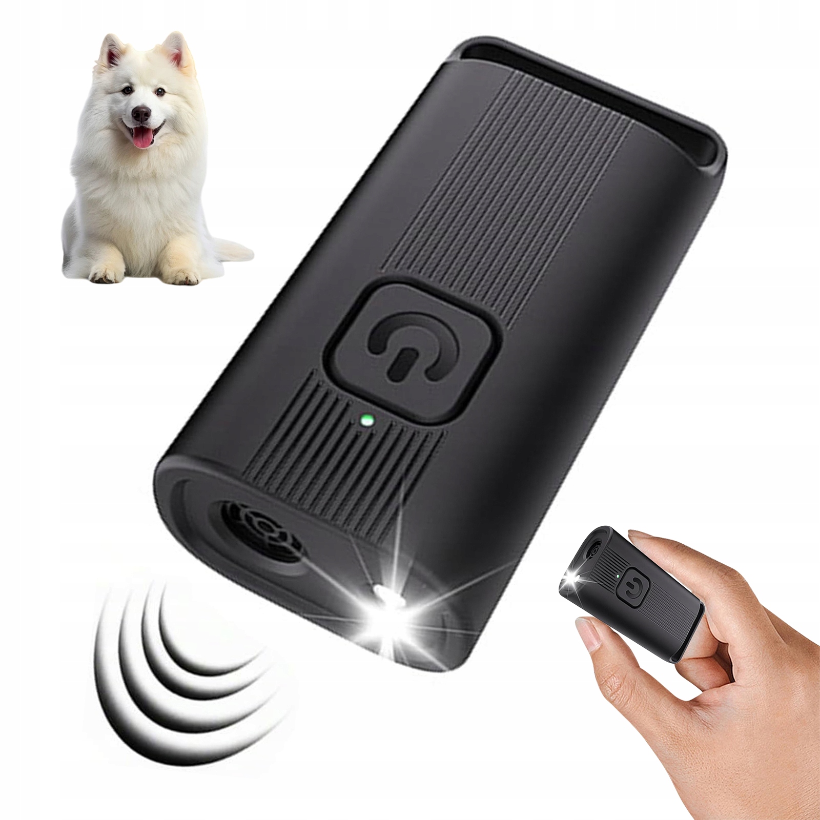 Levně Nabíjecí 3V1 Led Ultrazvukový Trenér Psů, Přenosný, Proti Štěkání