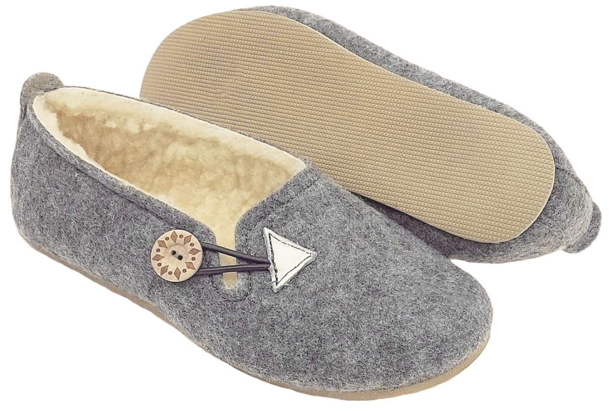 Kapcie Bambosze Ciepłe Pantofle Filc + Wełna *37* Rozmiar 37