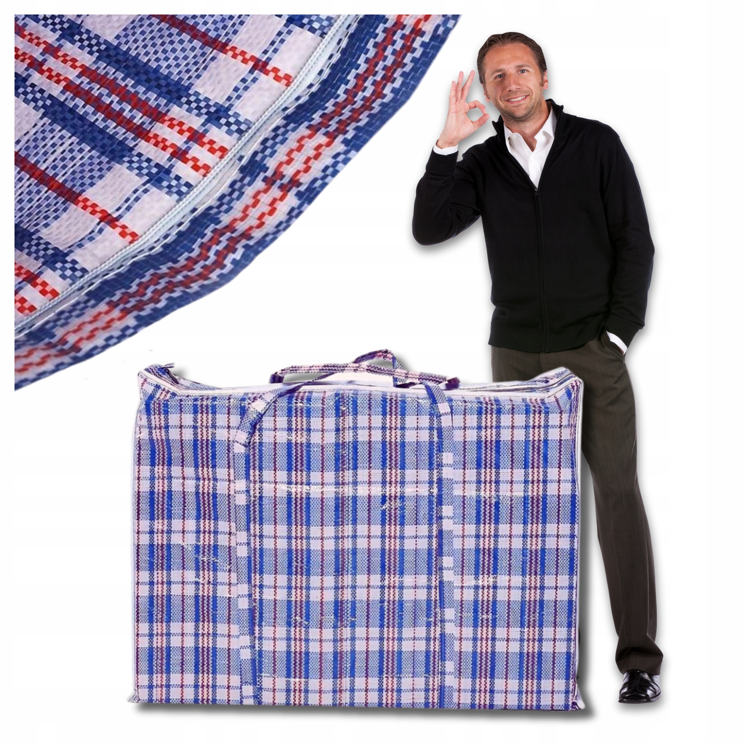 XXL TORBA BAZAROWA ODPUSTOWA BAZAR DO PRZEPROWADZKI NA UBRANIA RUSKA 100cm