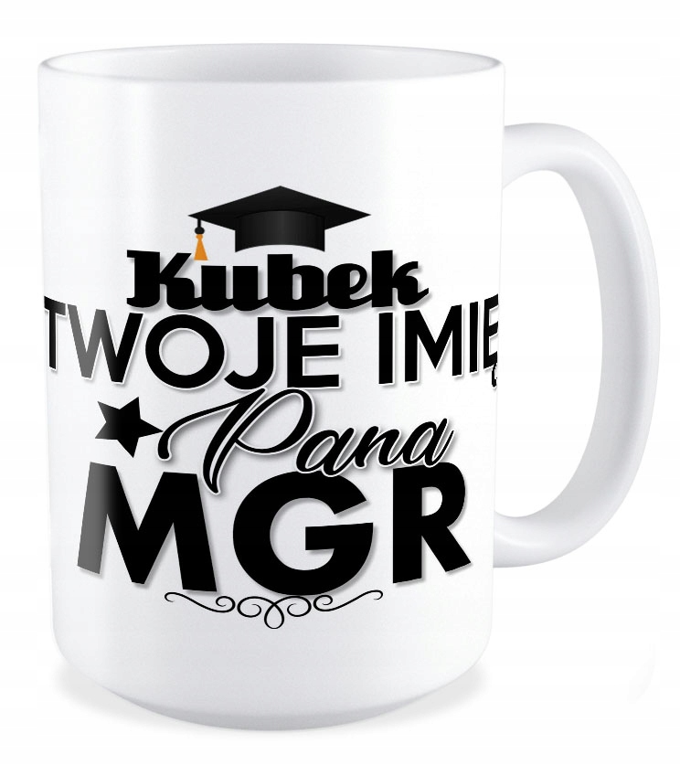 

Duży Kubek prezent dla Student Magister Twoje Imię