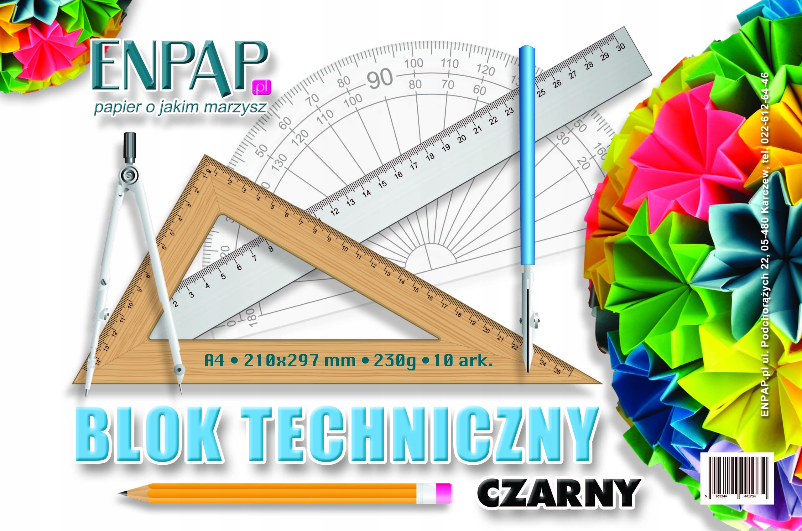 

Blok Techniczny Czarny A4
