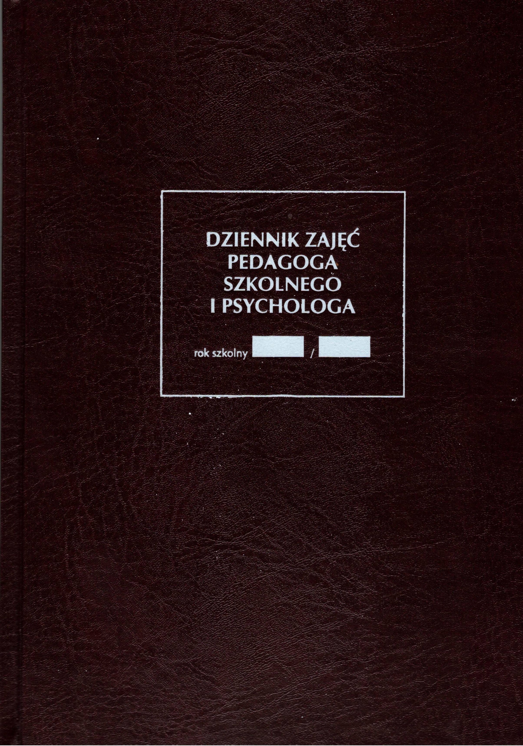 

I/10Dziennik zajęć pedagoga szkolnego i psychologa