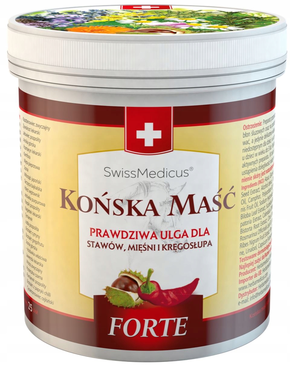 

Końska Maść Na Ból Forte Herbamedicus Szwajcarska