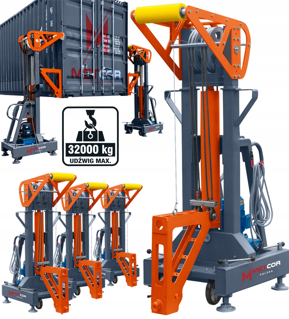 PODNOŚNIK KONTENEROWY HYDRAULICZNY 32T MOBILNY ŁADUNKI ROZŁADUNKI LOGISTYKA