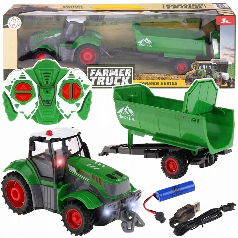 

Traktor Zdalnie Sterowany z Przyczepą Rc Światła