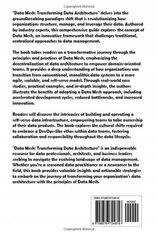 Paul, Brian Data Mesh: 2 in 1 Guide. Transforming Data Architecture Język publikacji angielski