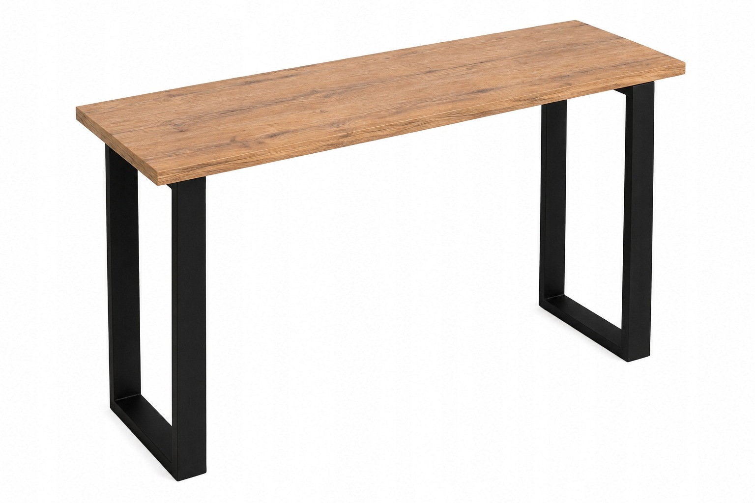 konzolový stolek loft Dub Lancelot 80X30 Kovové Nohy Nastavitelná Rozteč Nohou
