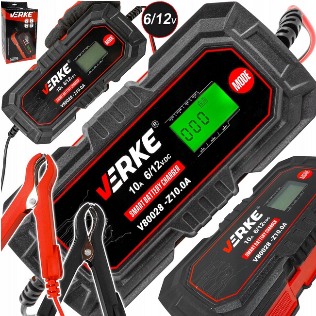 

Prostownik Ładowarka Do Akumulatora LCD 6V 12V 10A
