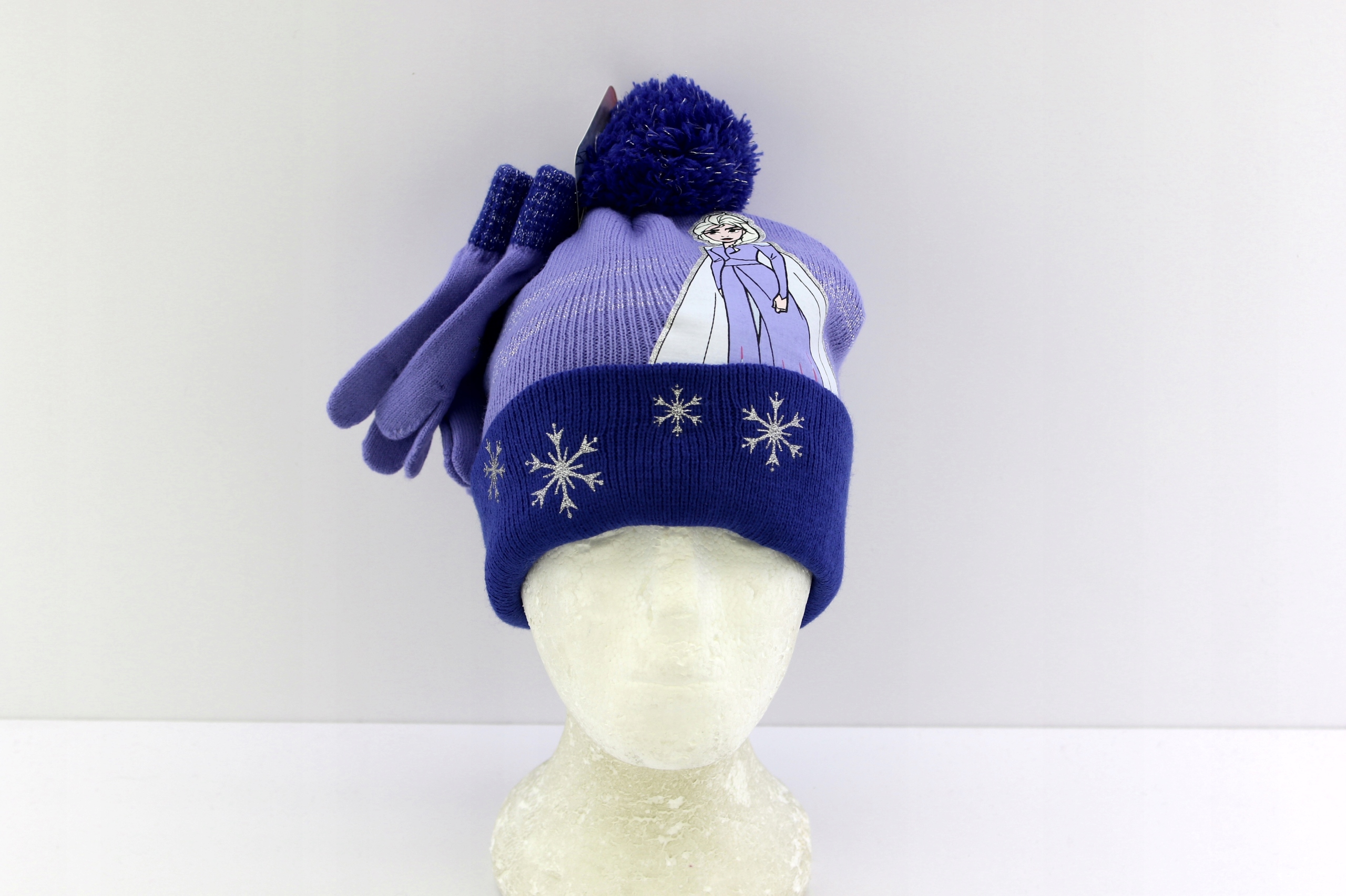 DISNEY Frozen Kraina Lodu Czapka Zimowa Rękawiczki Rozmiar (new) 56 (51 - 56 cm)