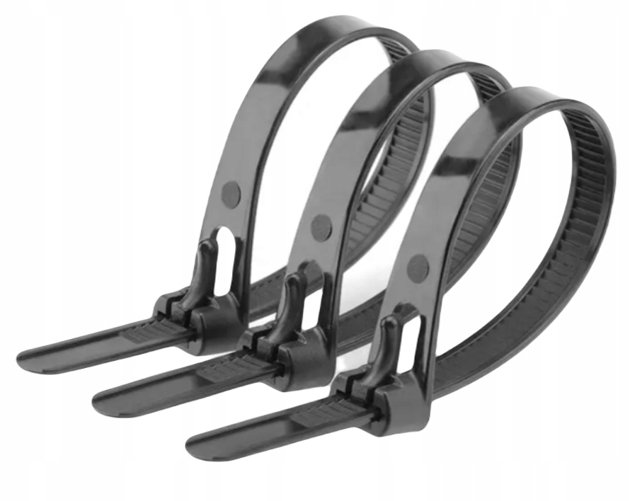 Opaska zaciskowa kablowa trytytki wielorazowe 4.8x200 100szt