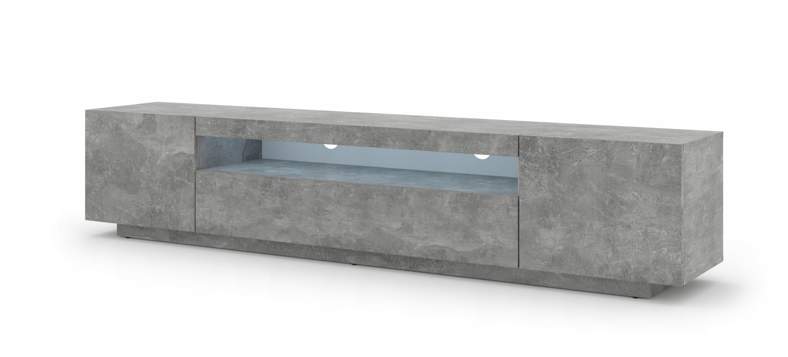 Szafka RTV AURA 200 dąb artisan / biały mat + LED Liczba drzwi 2