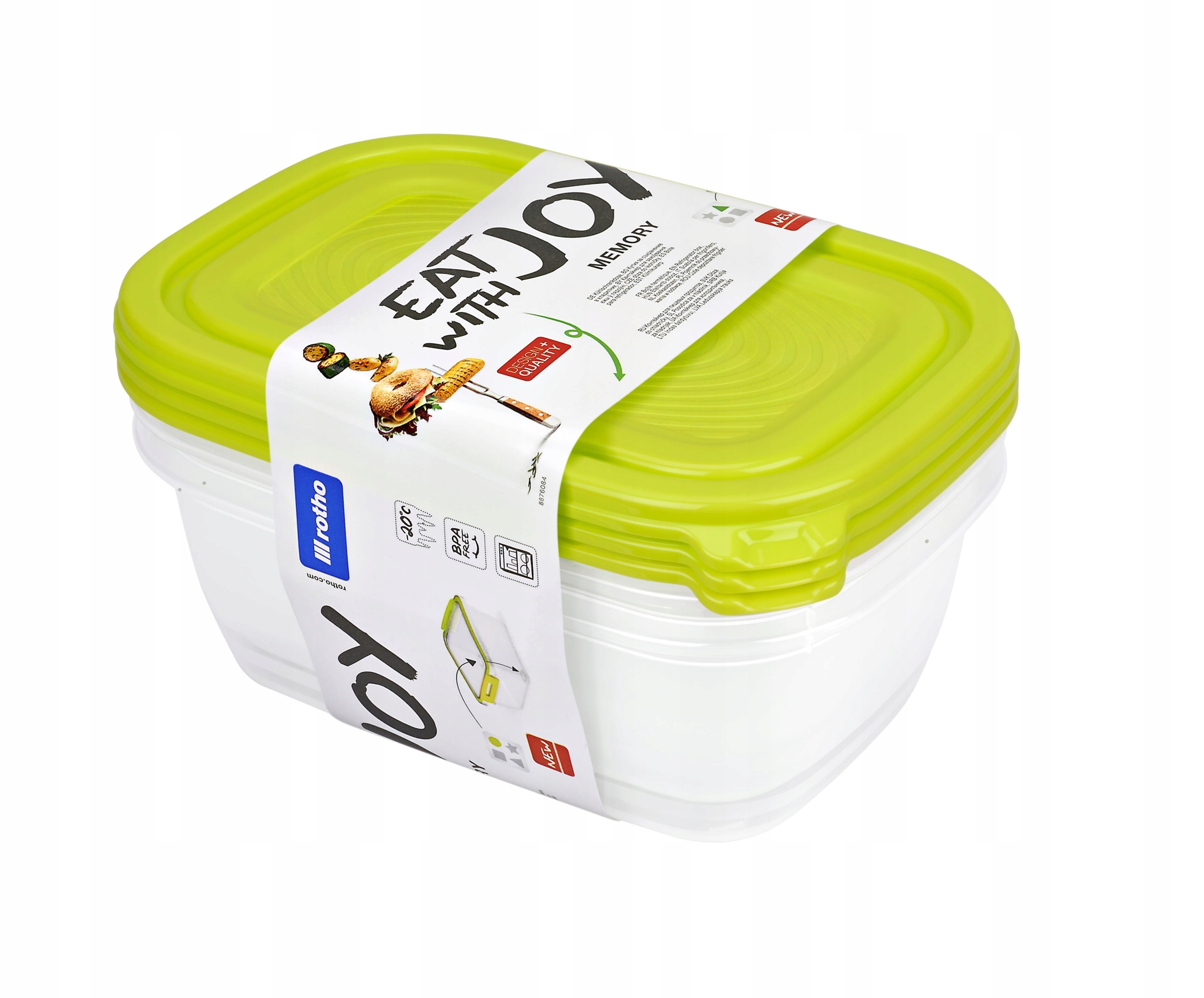 

Zestaw pojemników kuchennych Rotho Sunshine 3x1.0L