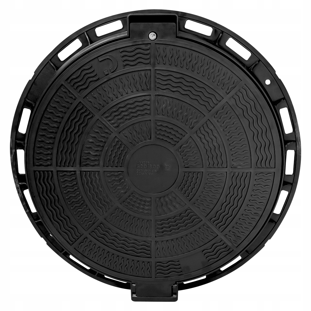 Kryt Zahradního Poklopu Ø600 Plastový Kulatý Pp 600 h75 A15 černý