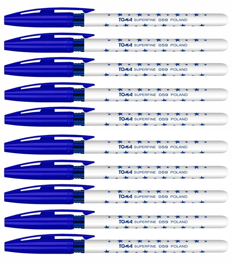 

Toma 10 x Długopis W Gwiazdki niebieski