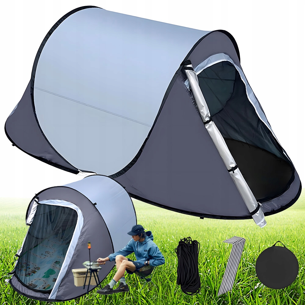 Namiot Automatyczny Wodo I Uv Odporny Szybkie Rozkładanie Camping 2 Osobowy