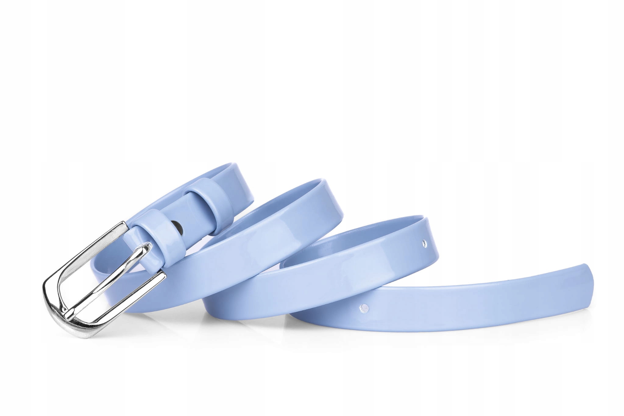 

Pasek damski klasyczny błękitny lakier 2 cm