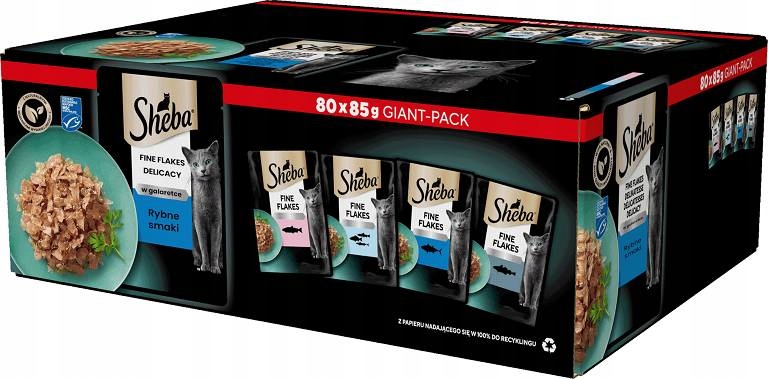 Sheba Delicacy Smaki rybne Mix Smaków w galaretce 80x85g