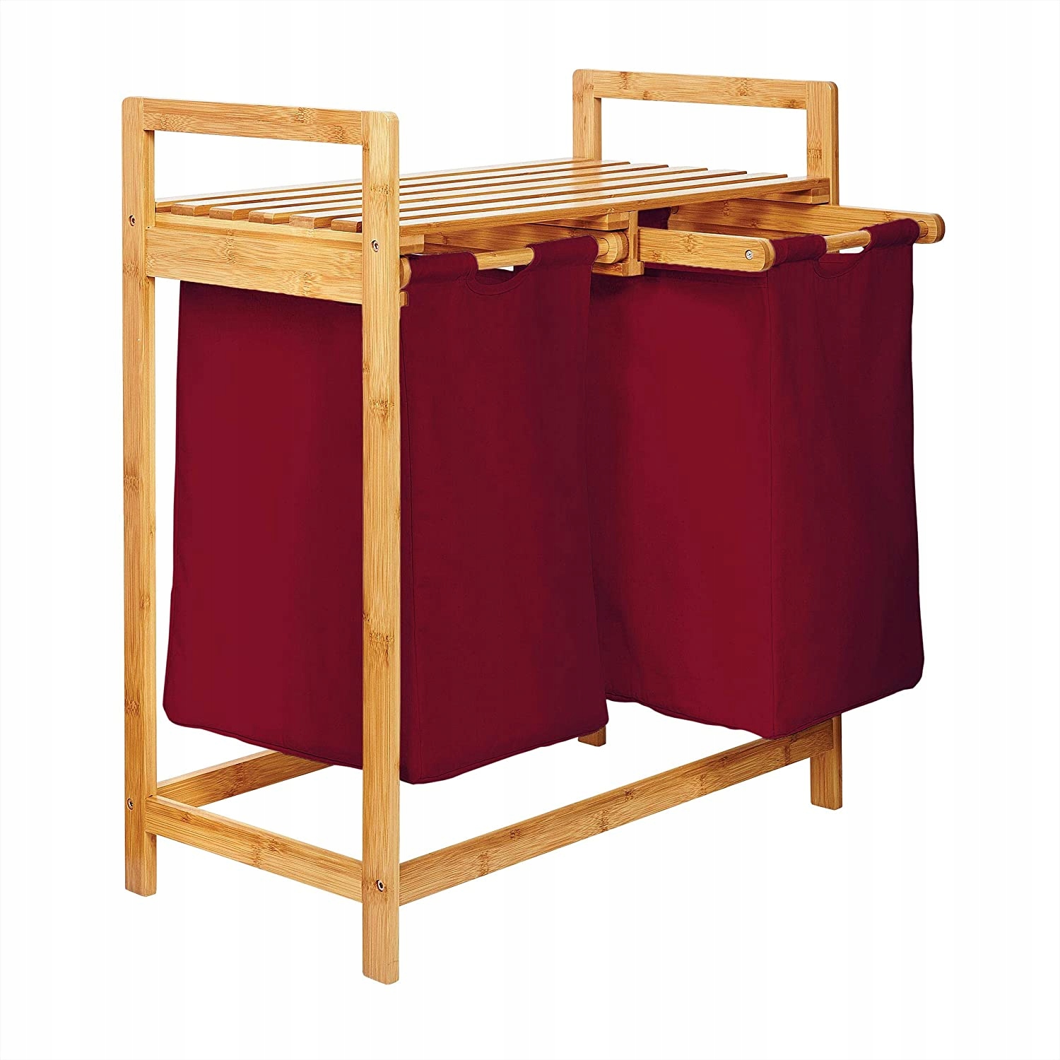 

Bambusowy kosz na pranie 73x64x33cm Ciemnoczerwony