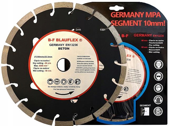 

Tarcza diamentowa segment Sucho Mokro Blauflex 230