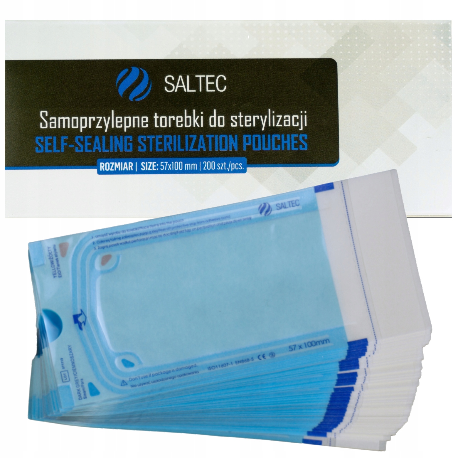 

Torebki do sterylizacji autoklaw 57x100mm opakowan