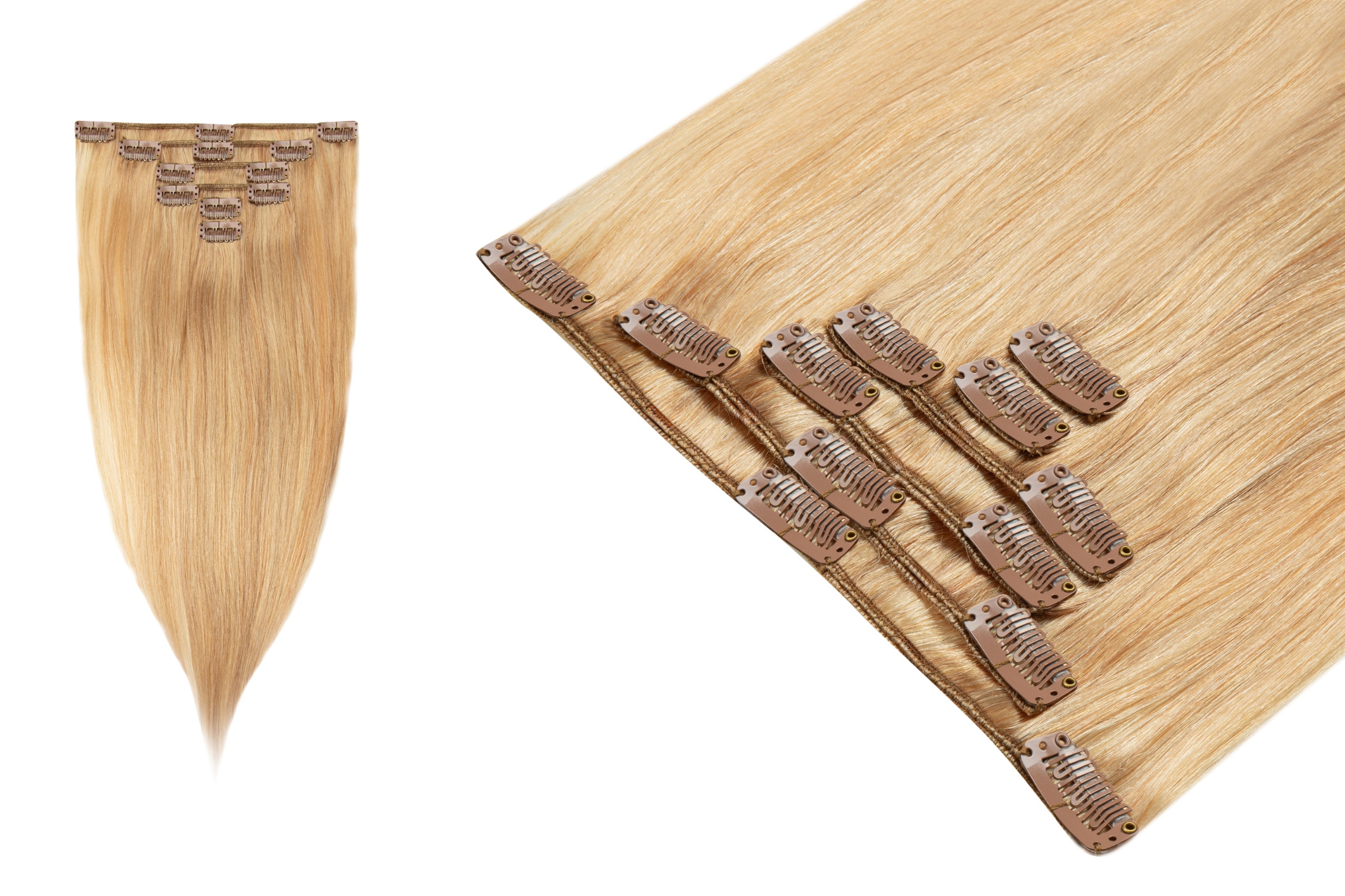 Clip In Příčesek Do Vlasů Přírodní Připínáčky Klipsy 40 cm 6 pásků 120 g BestHair