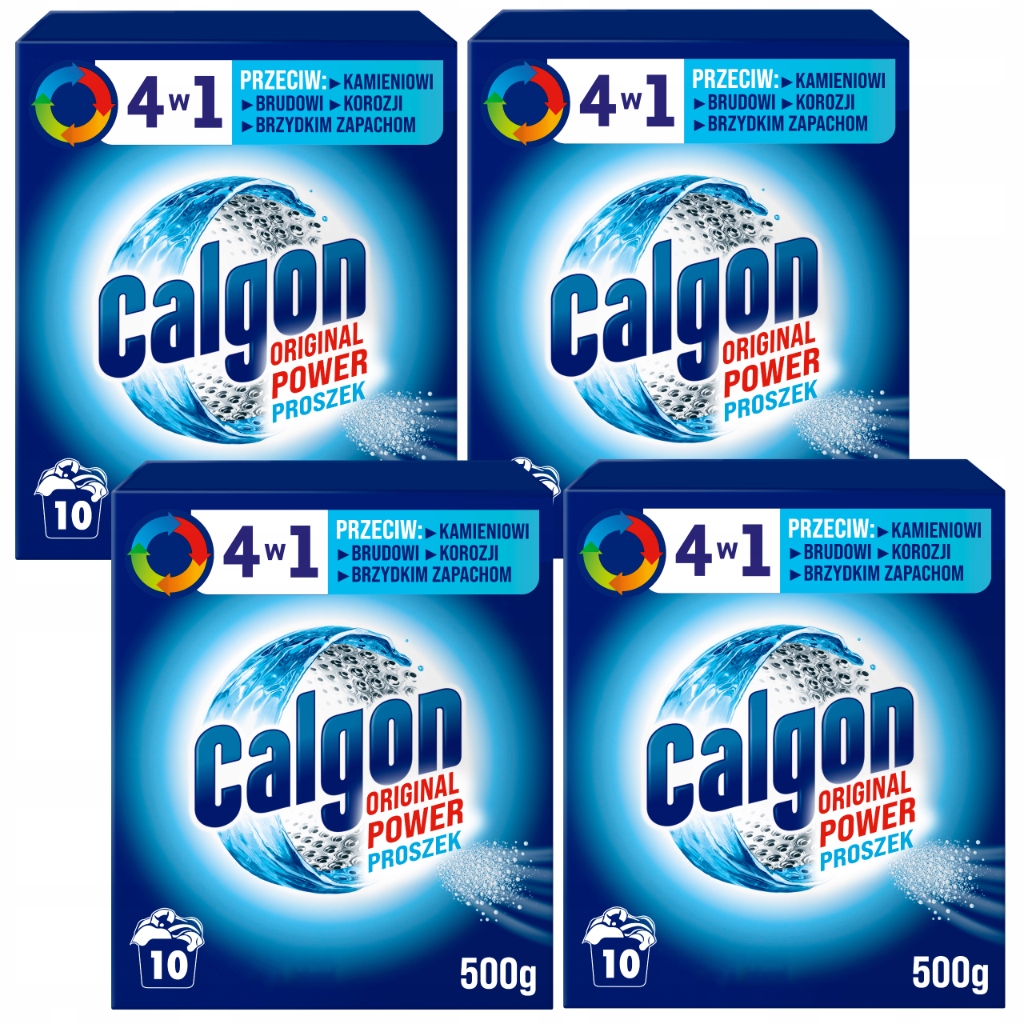 Calgon Prášek Na Ochranu Pračky 4V1 Změkčovač Vody Odvápňovač 4X 500 G
