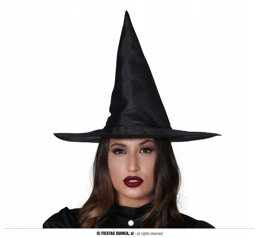 CZARNY KAPELUSZ WIEDŹMA CZAROWNICA CZARODZIEJ
