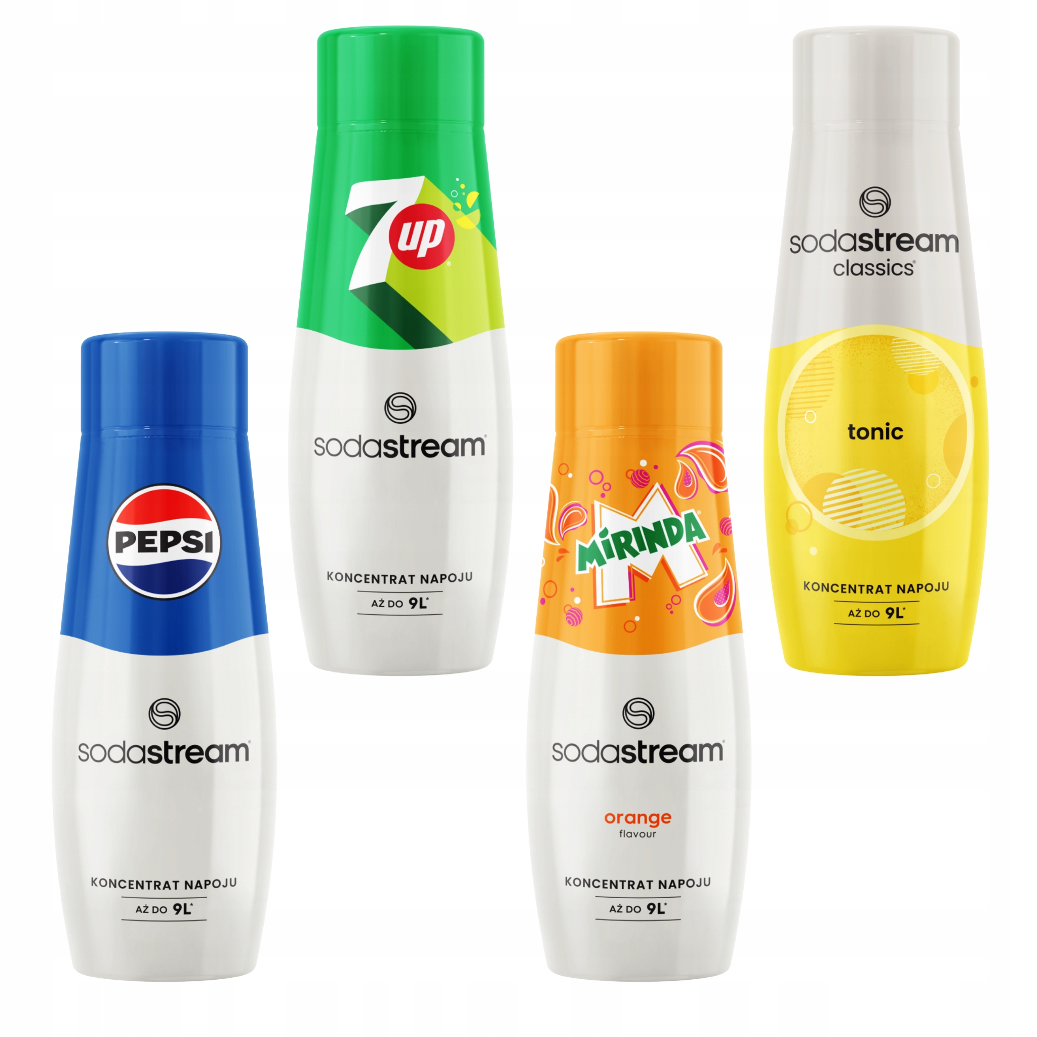 Sodastream Pepsi 7UP Mirinda Tonic syropy do saturatora 4 szt.