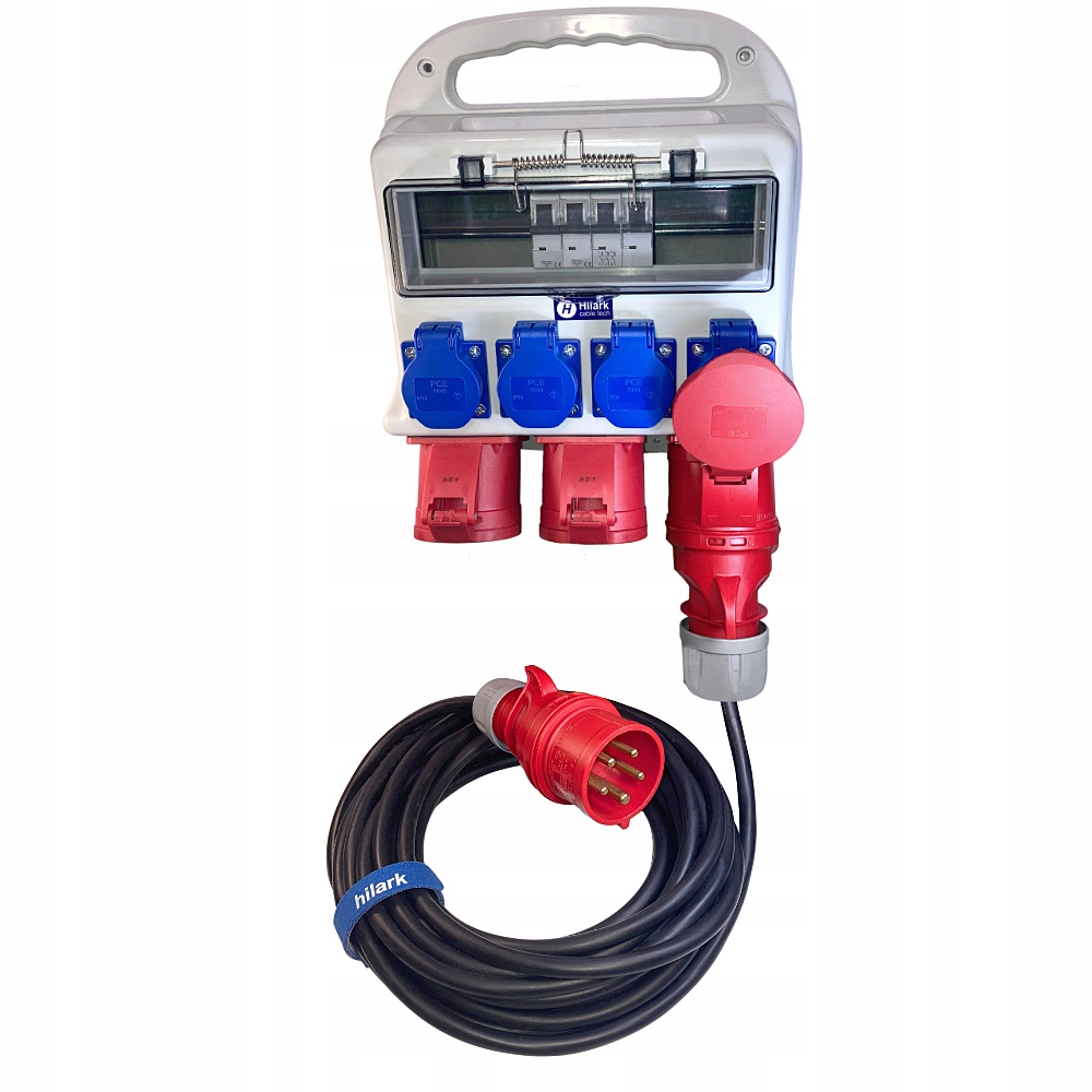 Stavebný rozvádzač s poistkou C25 B16 2x32A 4x230V predlžovací kábel 3 m