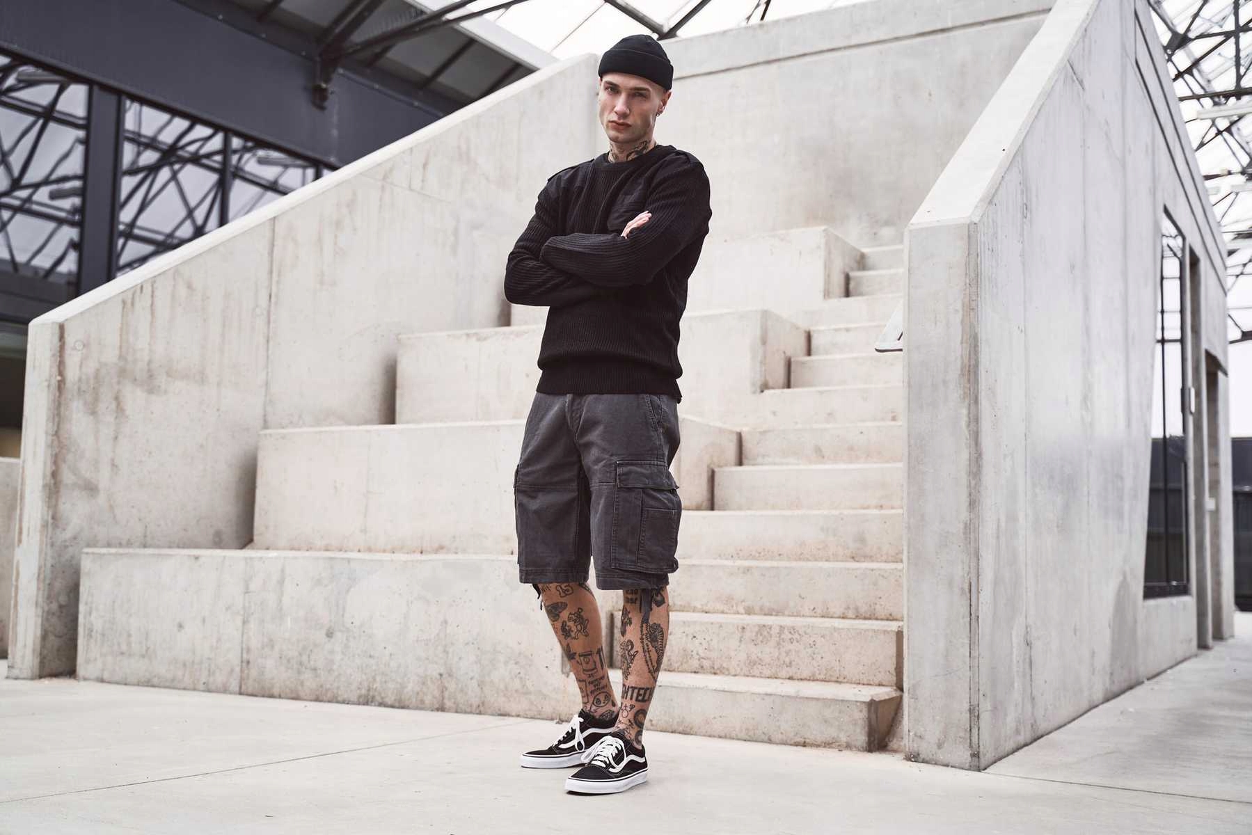 Sweter Wojskowy BRANDIT Czarny M Zapięcie brak