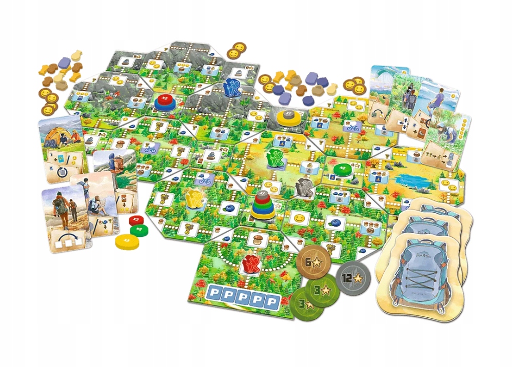 Trefl 02517 Gra rodzinna Pięć Szczytów Górskie Wędrówki