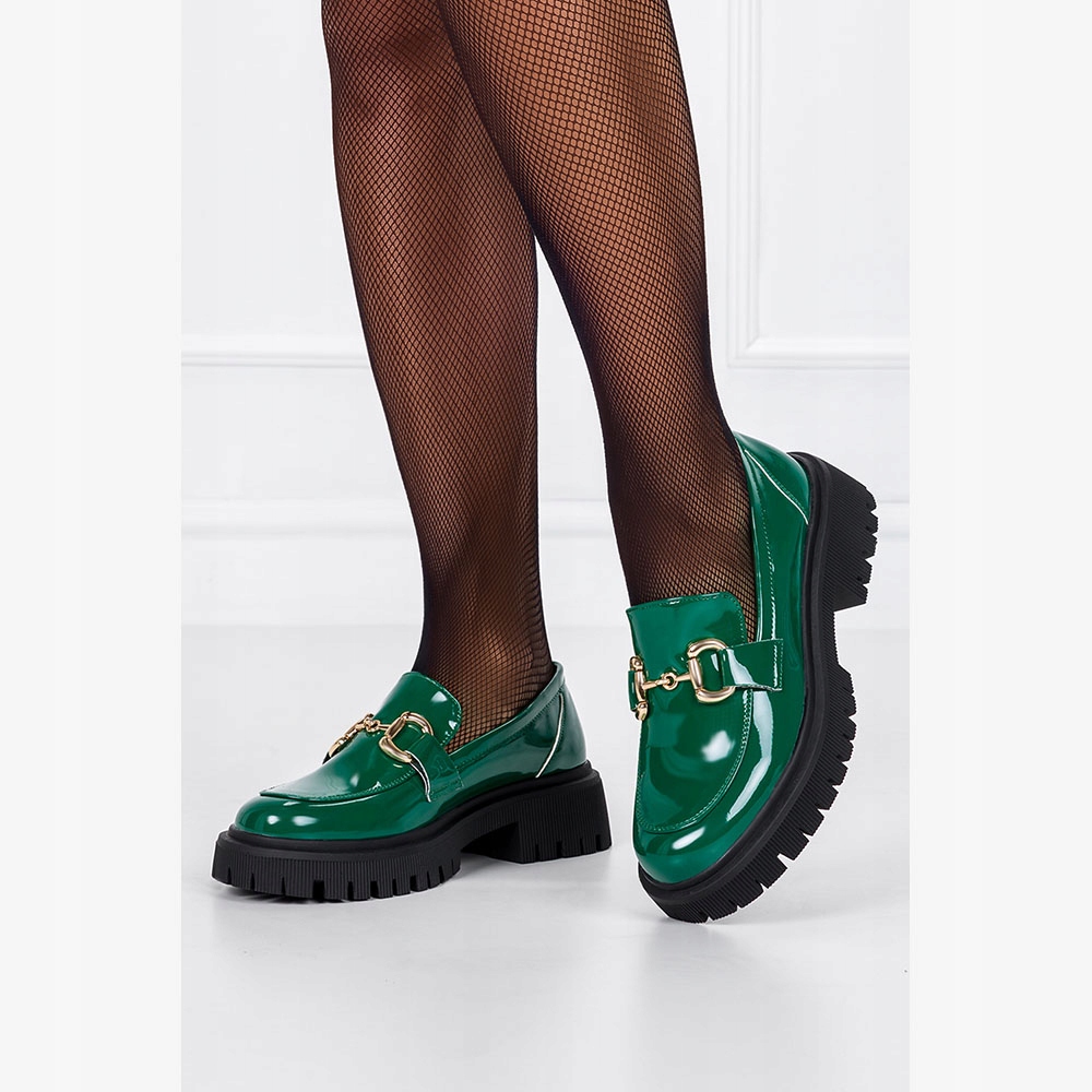 MOKASYNY PÓŁBUTY DAMSKIE BUTY MODNE NA PLATFORMIE LAKIEROWANE WYGODNE r 37 Marka Casu