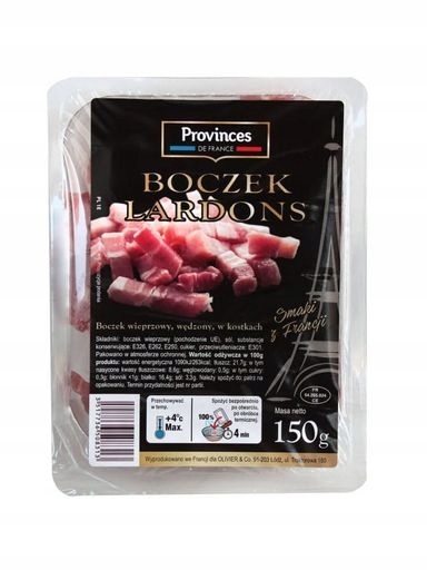 Levně 5 X Slanina Lardons kostka Provinces de France 150 g
