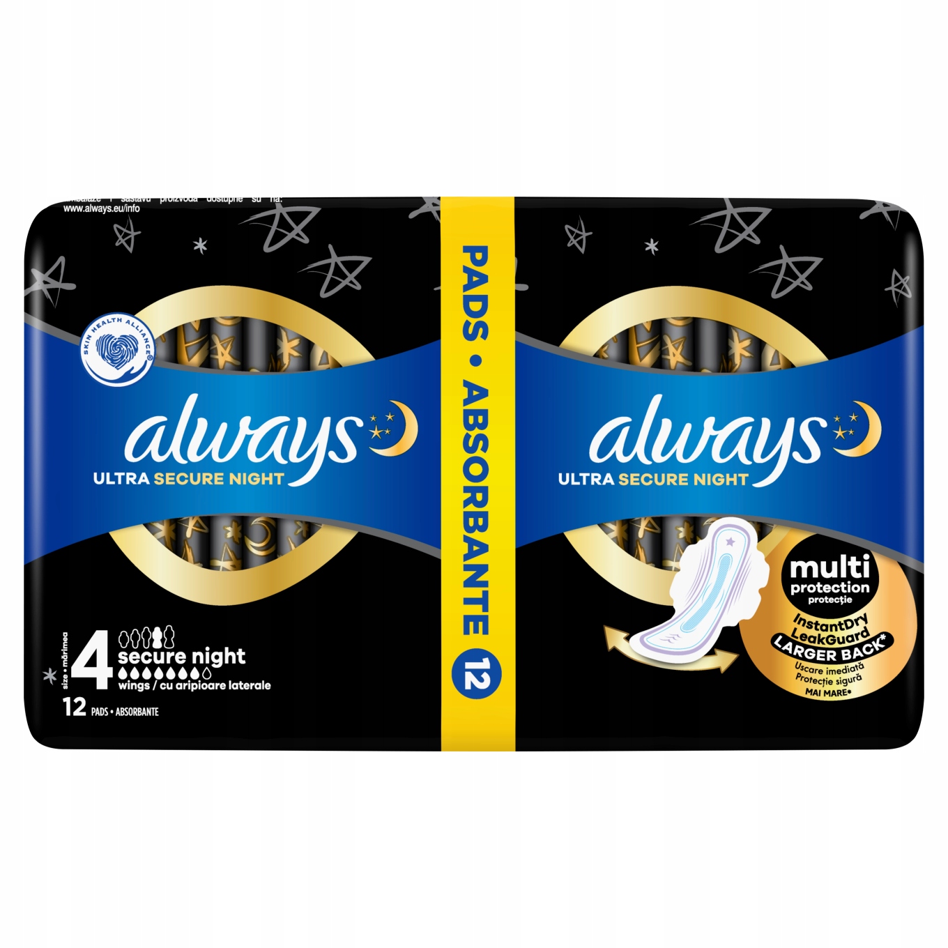 

Always Ultra Secure Night with wings Podpaski 12sz