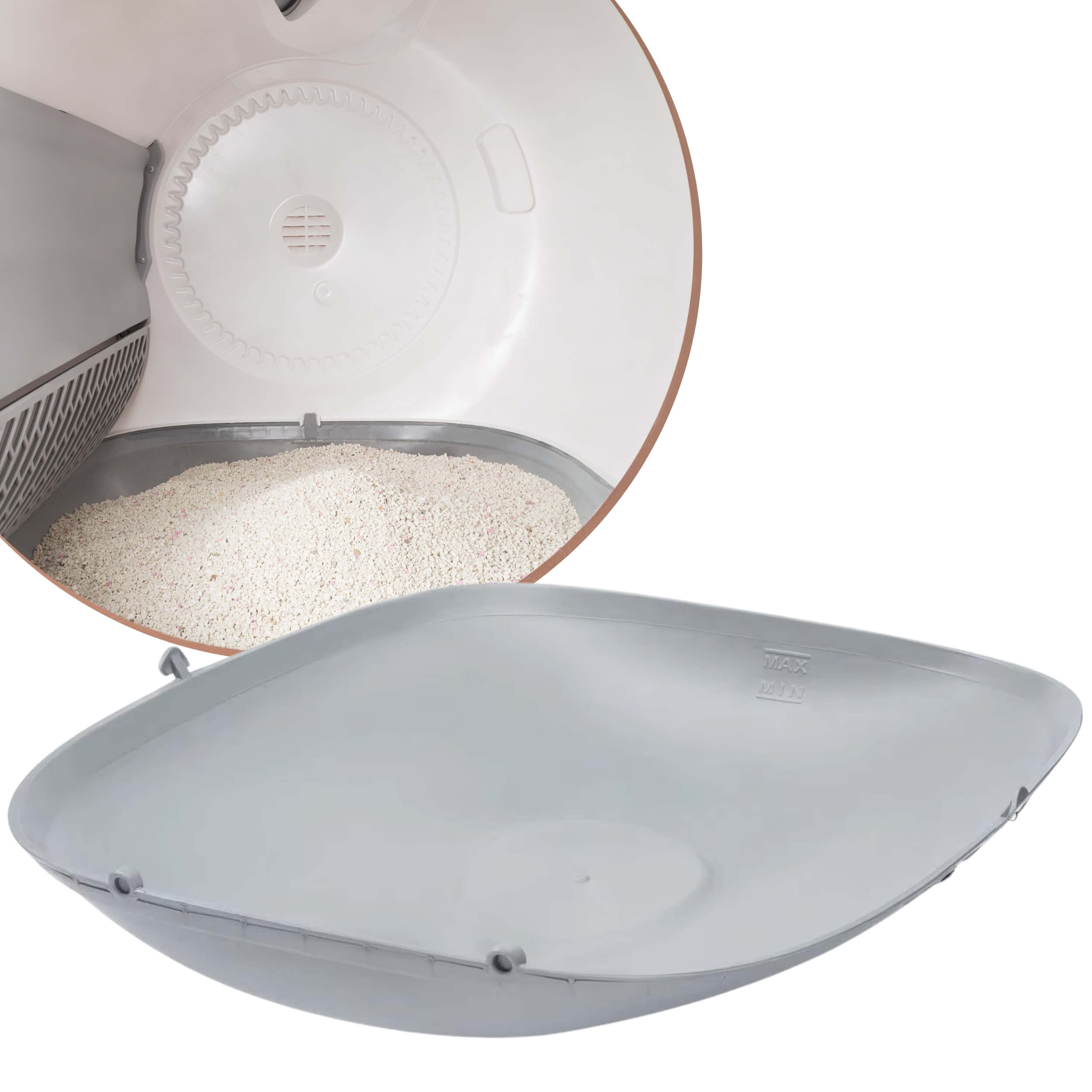 Spodní část spodní části automatické vany SilentPurr PurrLux – příslušenství KittyTech