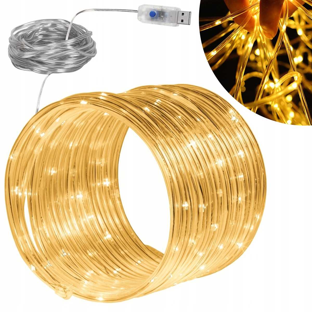 

Wąż Świetlny Lampki Choinkowe Wodoodporne 100xLED