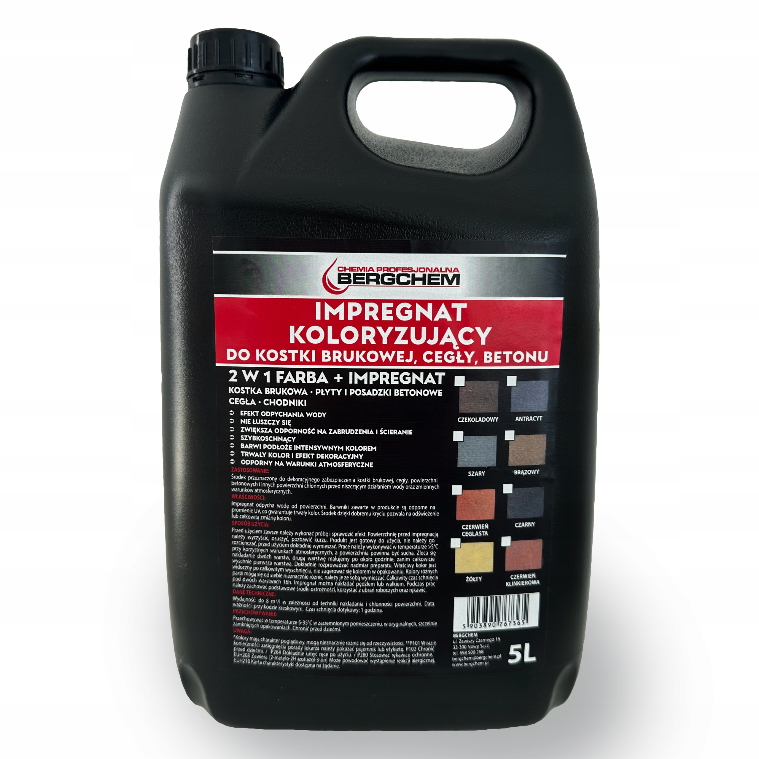 Vodní barvicí impregnát na dlažební kostky 5 l 2 v 1 Antracit