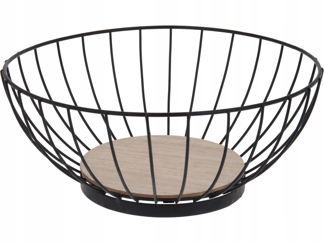 

Metalowy Koszyk Misa na owoce warzywa 28x12 Czarna